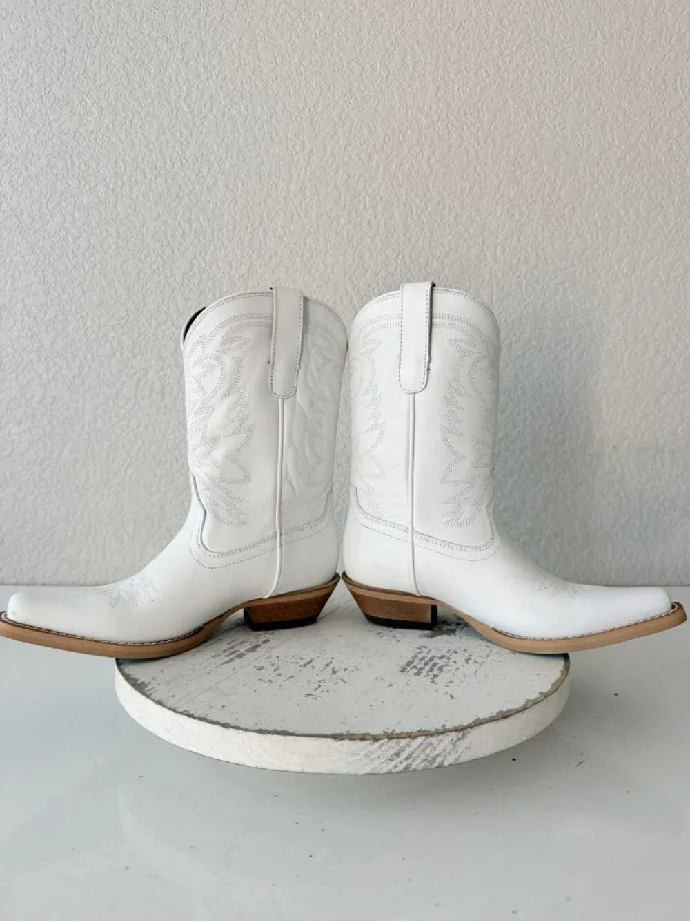 Lane Smokeshow Girls White Cowboy Boots Size 1 Western Cowgirl Kids Childrens